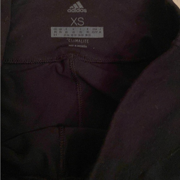 Adidas Women Black Cropped Leggings XS - Picture 3 of 3